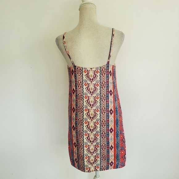 Lavender Brown Aztec Printed Mini Sundress - Picture 5 of 9